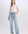 Defacto 90s Wide Leg Yüksek Bel Boru Paça Jean Pantolon E4269AX25SP