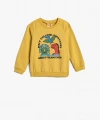 Koton Dinozorlu Sweatshirt Şardonlu Uzun Kollu Bisiklet Yaka Pamuklu