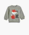 KOTON Erkek Bebek Sweat Gri Melanj