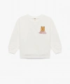Koton Uzun Kollu Bisiklet Yaka Pamuklu Ayıcık Baskılı Sweatshirt