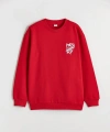 LC Waikiki Yılbaşı Temalı Erkek Çocuk Kalın Sweatshirt