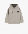 Koton Pamuklu Kapşonlu Uzun Kollu Slogan Baskılı Oversize Sweatshirt