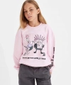Defacto Kız Çocuk Relax Fit Bisiklet Yaka Sweatshirt