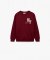 Koton Pamuklu Uzun Kollu Bisiklet Yaka Baskılı Sweatshirt