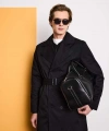 Defacto Slim Fit Astarlı Düğmeli Cepli Kemerli Uzun Trençkot D5528AX25SP