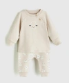 LC Waikiki LCW Kuzu Baskılı Erkek Bebek Sweatshirt Ve Pantolon 2li (W5)