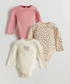 LC Waikiki LCW baby Baskılı Kız Bebek Çıtçıtlı Body 3 lü (W5)