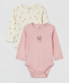 LC Waikiki Baskılı Kız Bebek Çıtçıtlı Body 2 li (W6)