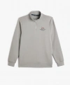 Koton Yarım Fermuarlı Sweatshirt Dik Yaka Kolej Baskılı Şardonlu