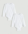 LC Waikiki Bisiklet Yaka Uzun Kollu Kız Bebek Çıtçıtlı Bodysuit 2li