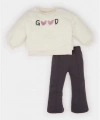 Defacto Kız Bebek 2li Takım Baskılı Sweatshirt İspanyol Paça Alt D7261A524WN