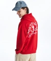 LC Waikiki Kırmızı Uzun Kollu Baskılı Erkek Kalın Hoodie