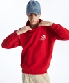 LC Waikiki Kırmızı Uzun Kollu Baskılı Erkek Kalın Hoodie