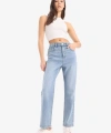 Defacto Mary Vintage Straight Fit Yüksek Bel Düz Paça Jean Kar Yıkamalı Pantolon