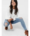 Only Mavi Pamuklu Normal Bel Skinny Fit Jeans Kadın Jean Pantolon