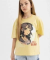 Defacto Baskılı Kız Çocuk T-shirt