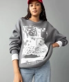 DEFACTO Oversize Fit Bisiklet Yaka Sweatshirt
