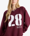 Defacto Oversize Geniş Kalıp V Yaka Baskılı Kalın Sweatshirt