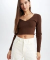 Defacto Slim Fit V Yaka Kazak