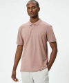 Koton Erkek Polo Yaka Tişört Düğmeli Slim Fit Kısa Kollu