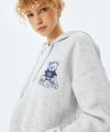 Koton Şardonlu Kapüşonlu Arkası Baskılı Oversize Sweatshirt