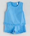 LC Waikiki Basic Poplin Kız Çocuk Bluz ve Şort 2li