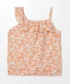 LC Waikiki Kids Mavi Çiçekli Kız Çocuk Crop Bluz