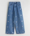 LC Waikiki Kız Çocuk Wideleg Taşlı Jean Pantolon