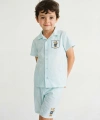 LC Waikiki Mavi Ayı Teddy Baskılı Erkek Çocuk Şortlu Pijama Takımı