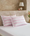 LC Waikiki Sarı Çizgili Pamuklu Yastık Kılıfı 2 li 50x70 Cm