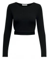 ONLY Uzun Kollu Cropped Top Bluz