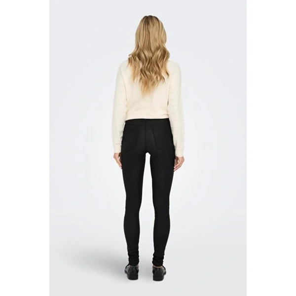 ONLANNE K MID WAIST COATED PNT NOOS Suni Deri Kadın Pantalon