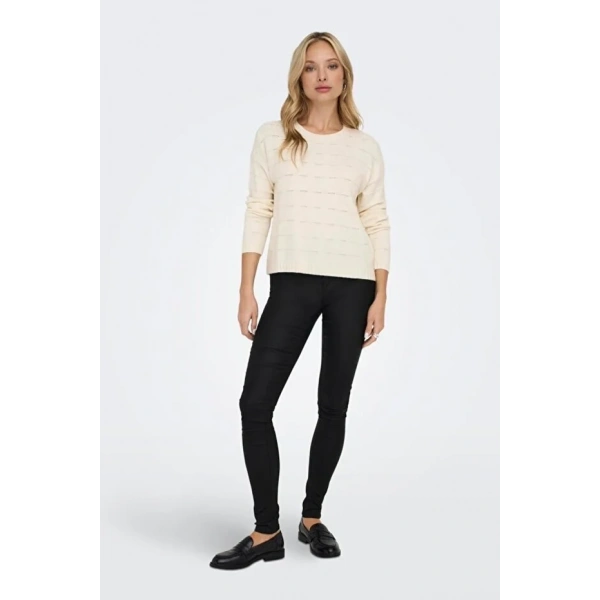 ONLANNE K MID WAIST COATED PNT NOOS Suni Deri Kadın Pantalon