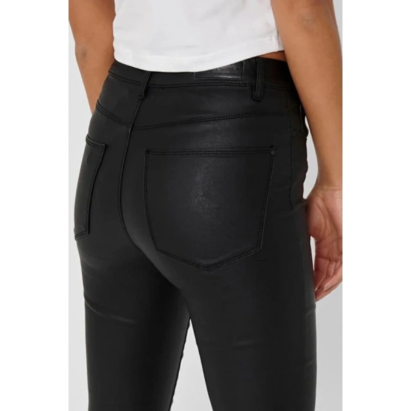 ONLANNE K MID WAIST COATED PNT NOOS Suni Deri Kadın Pantalon