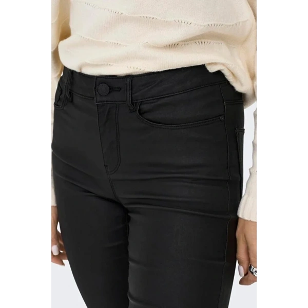 ONLANNE K MID WAIST COATED PNT NOOS Suni Deri Kadın Pantalon