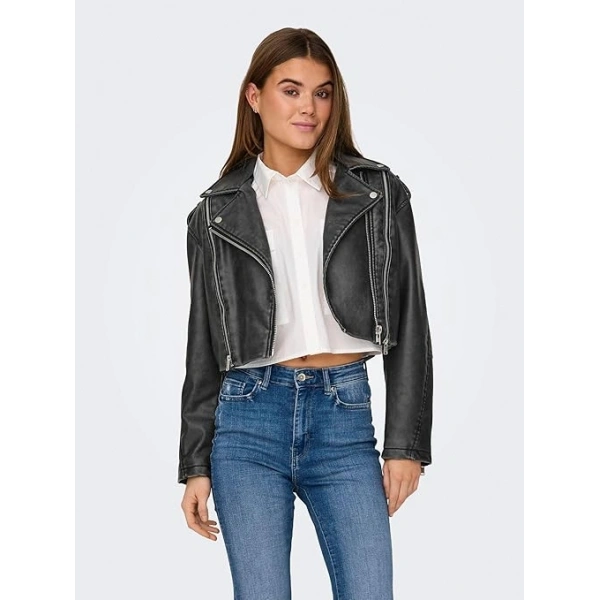 ONLY Kadın Onlcasey Suni Deri Biker Otw Ceket