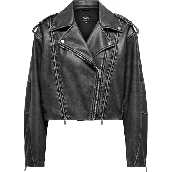 ONLY Kadın Onlcasey Suni Deri Biker Otw Ceket