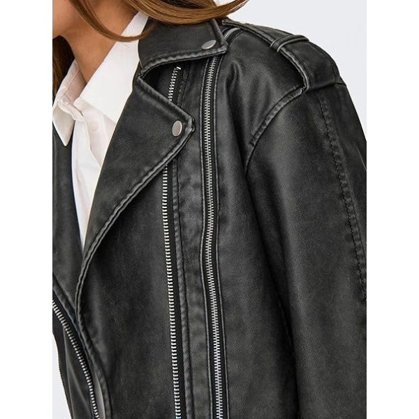 ONLY Kadın Onlcasey Suni Deri Biker Otw Ceket