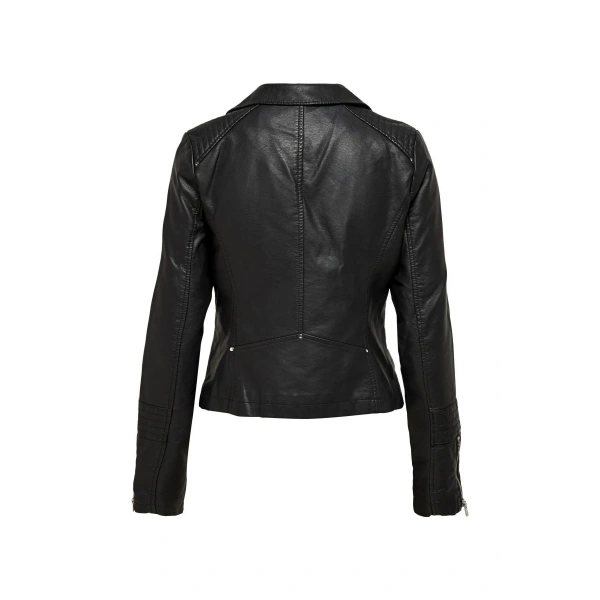 ONLY 15153079 Onlgemma Faux Leather Bıker Otw Noos Kadın Deri Mont