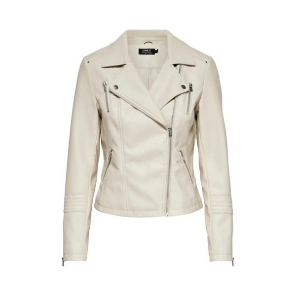 ONLY 15153079 Onlgemma Faux Leather Bıker Otw Noos Kadın Deri Mont