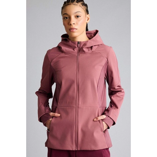 DEFACTO Su İtici Slım Fıt Kapüşonlu Fermuarlı Softshell Mont