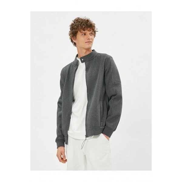 KOTON Erkek Sweatshirt Fermuarlı