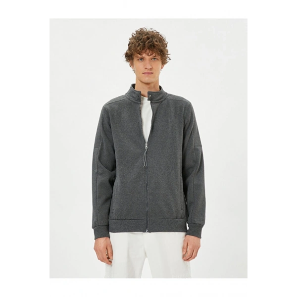 KOTON Erkek Sweatshirt Fermuarlı