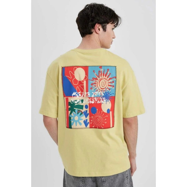 DEFACTO Erkek %100 Pamuk Comfort Regular Fit T-shirt