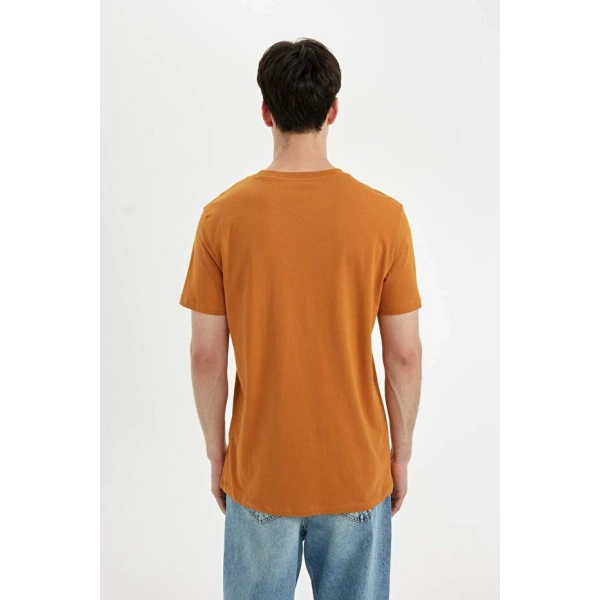 DEFACTO Bisiklet Yaka Baskılı Kısa Kollu T-shirt