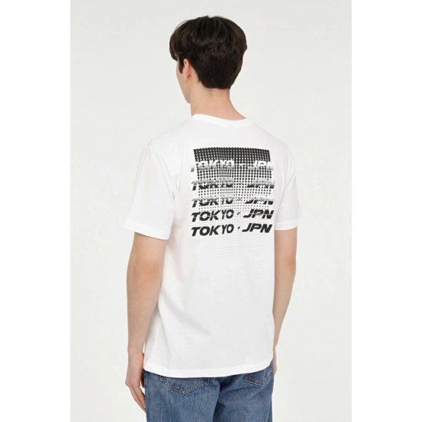 KİNETİX Erkek Beyaz Kısa Kol T-Shirt