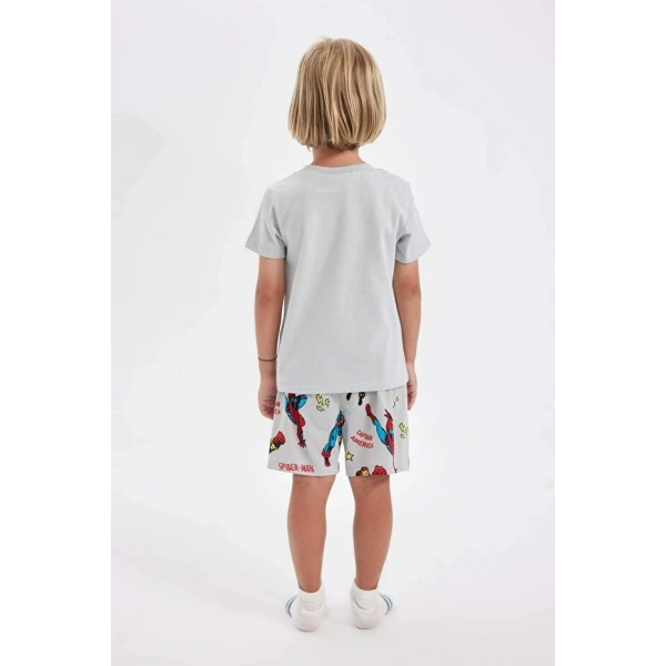 DEFACTO Erkek Bebek Pijama Takımı Penye Kısa Kollu Üst Şort