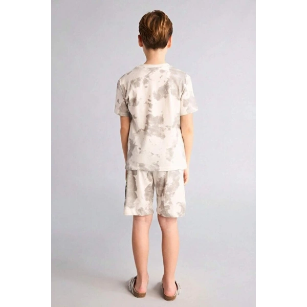 DEFACTO Erkek Çocuk Baskılı Beli Lastikli Pijama Takımı
