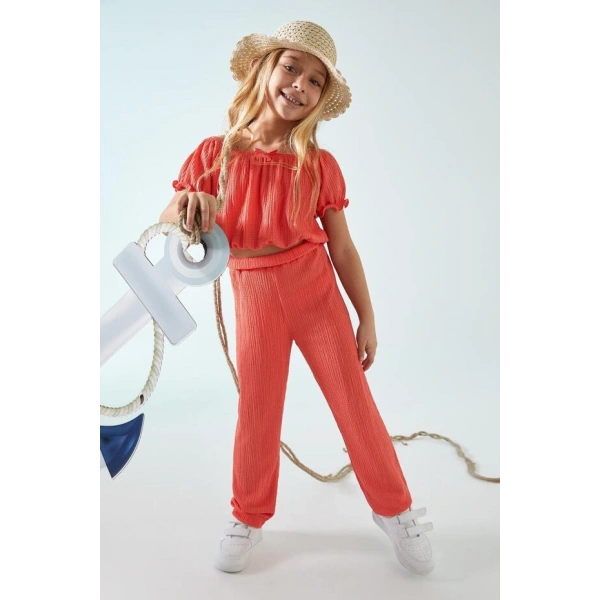 DEFACTO Kız Çocuk Paperbag Fit Pantolon