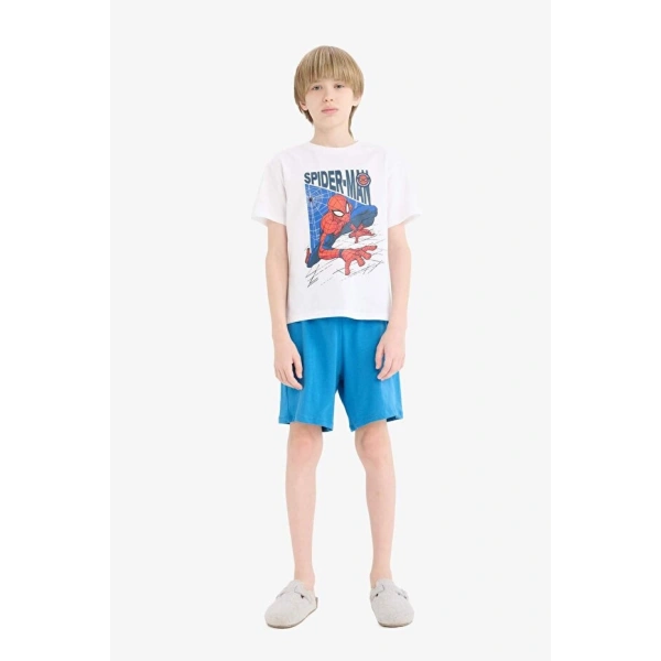 Defacto Erkek Çocuk %100 Pamuklu Baskılı Beli Lastikli Pijama Takımı